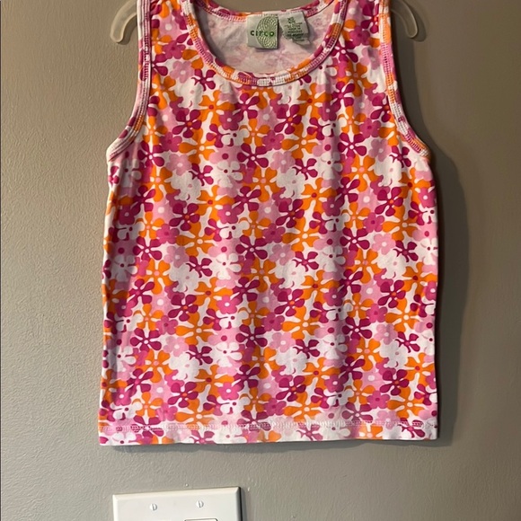 Circo Pink and Orange Floral Tank Top - Picture 1 of 4
